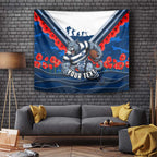Personalised Geelong Cats ANZAC Tapestry Military Remembrance Australian Football Mascot Camouflage