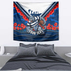 Personalised Geelong Cats ANZAC Tapestry Military Remembrance Australian Football Mascot Camouflage
