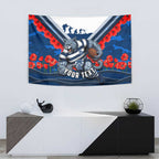 Personalised Geelong Cats ANZAC Tapestry Military Remembrance Australian Football Mascot Camouflage