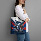 Personalised Geelong Cats ANZAC Tote Bag Military Remembrance Australian Football Mascot Camouflage