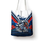 Personalised Geelong Cats ANZAC Tote Bag Military Remembrance Australian Football Mascot Camouflage