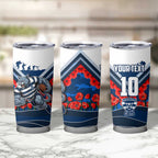 Personalised Geelong Cats ANZAC Tumbler Cup Military Remembrance Australian Football Mascot Camouflage