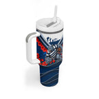 Personalised Geelong Cats ANZAC Tumbler With Handle Military Remembrance Australian Football Mascot Camouflage