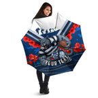 Personalised Geelong Cats ANZAC Umbrella Military Remembrance Australian Football Mascot Camouflage