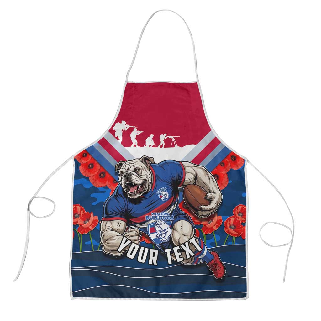 Personalised Western Bulldogs ANZAC Apron Military Remembrance Australian Football Mascot Camouflage