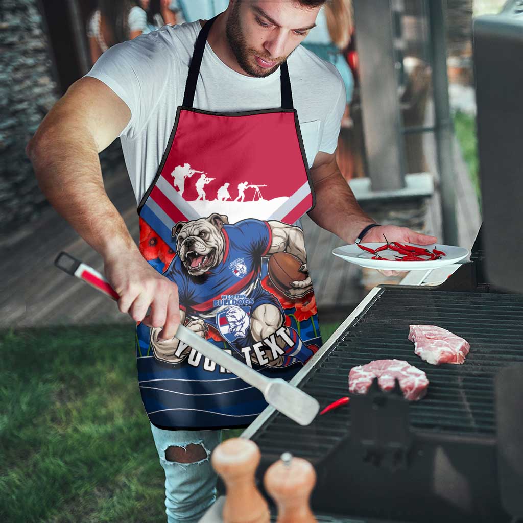 Personalised Western Bulldogs ANZAC Apron Military Remembrance Australian Football Mascot Camouflage