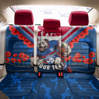 Personalised Western Bulldogs ANZAC Back Car Seat Cover Military Remembrance Australian Football Mascot Camouflage