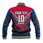 Personalised Western Bulldogs ANZAC Baseball Jacket Military Remembrance Australian Football Mascot Camouflage