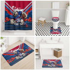 Personalised Western Bulldogs ANZAC Bathroom Set Military Remembrance Australian Football Mascot Camouflage