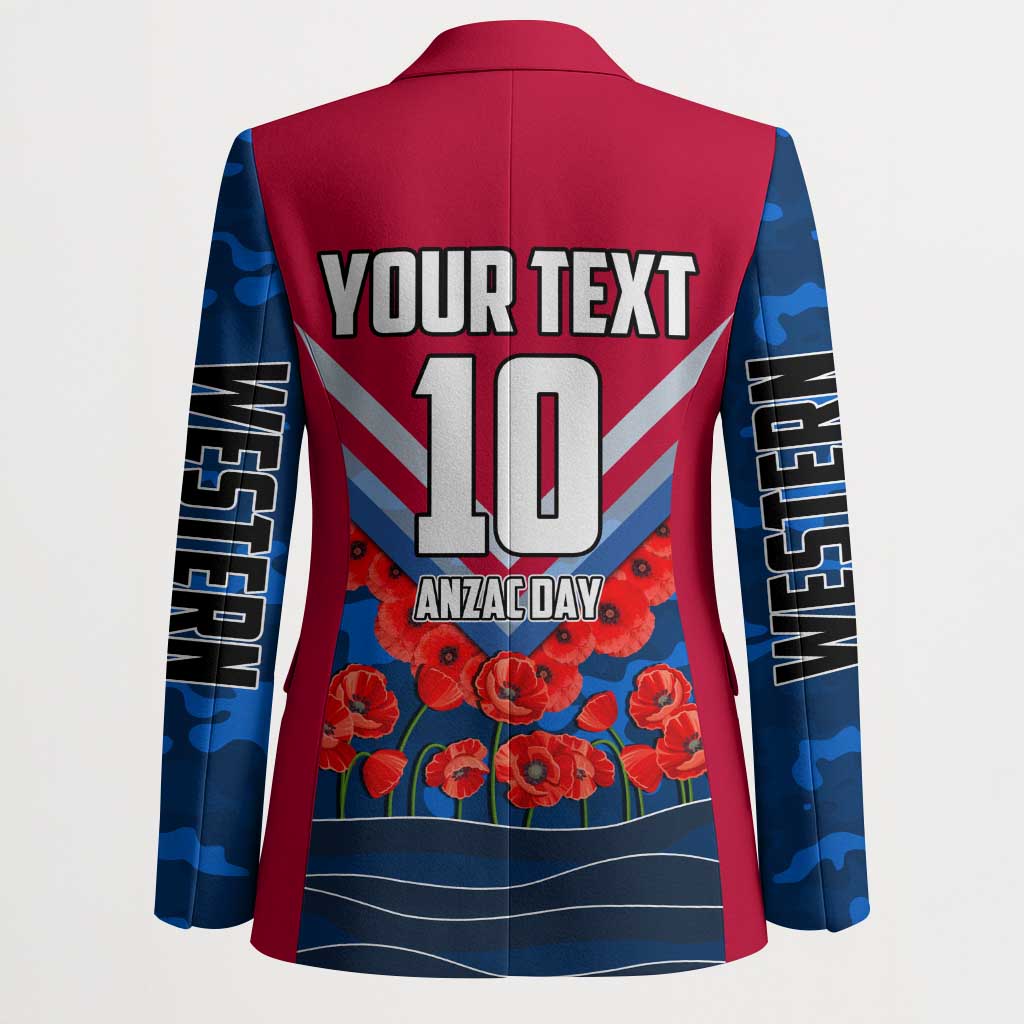 Personalised Western Bulldogs ANZAC Blazer Military Remembrance Australian Football Mascot Camouflage