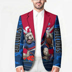 Personalised Western Bulldogs ANZAC Blazer Military Remembrance Australian Football Mascot Camouflage