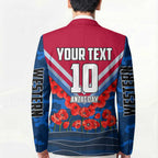 Personalised Western Bulldogs ANZAC Blazer Military Remembrance Australian Football Mascot Camouflage