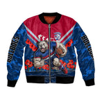 Personalised Western Bulldogs ANZAC Bomber Jacket Military Remembrance Australian Football Mascot Camouflage