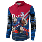 Personalised Western Bulldogs ANZAC Button Sweatshirt Military Remembrance Australian Football Mascot Camouflage
