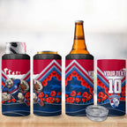 Personalised Western Bulldogs ANZAC 4 in 1 Can Cooler Tumbler Military Remembrance Australian Football Mascot Camouflage