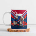 Personalised Western Bulldogs ANZAC Ceramic Mug Military Remembrance Australian Football Mascot Camouflage