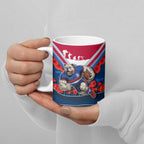 Personalised Western Bulldogs ANZAC Ceramic Mug Military Remembrance Australian Football Mascot Camouflage