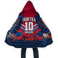 Personalised Western Bulldogs ANZAC Cloak Military Remembrance Australian Football Mascot Camouflage