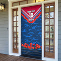 Personalised Western Bulldogs ANZAC Door Cover Military Remembrance Australian Football Mascot Camouflage