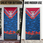 Personalised Western Bulldogs ANZAC Door Cover Military Remembrance Australian Football Mascot Camouflage