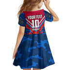 Personalised Western Bulldogs ANZAC Family Matching Summer Maxi Dress and Hawaiian Shirt Military Remembrance Australian Football Mascot Camouflage
