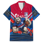 Personalised Western Bulldogs ANZAC Family Matching Summer Maxi Dress and Hawaiian Shirt Military Remembrance Australian Football Mascot Camouflage