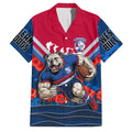 Personalised Western Bulldogs ANZAC Family Matching Tank Maxi Dress and Hawaiian Shirt Military Remembrance Australian Football Mascot Camouflage
