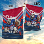 Personalised Western Bulldogs ANZAC Garden Flag Military Remembrance Australian Football Mascot Camouflage
