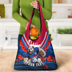 Personalised Western Bulldogs ANZAC Grocery Bag Military Remembrance Australian Football Mascot Camouflage