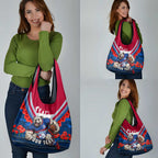 Personalised Western Bulldogs ANZAC Grocery Bag Military Remembrance Australian Football Mascot Camouflage