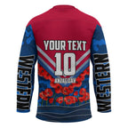 Personalised Western Bulldogs ANZAC Hockey Jersey Military Remembrance Australian Football Mascot Camouflage