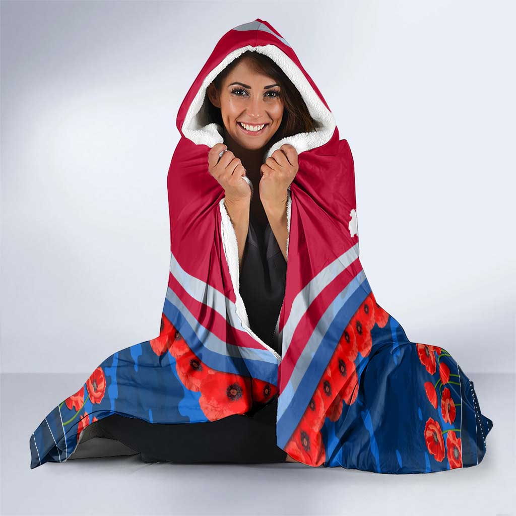 Personalised Western Bulldogs ANZAC Hooded Blanket Military Remembrance Australian Football Mascot Camouflage