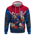 Personalised Western Bulldogs ANZAC Hoodie Military Remembrance Australian Football Mascot Camouflage