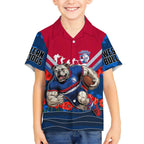 Personalised Western Bulldogs ANZAC Kid Hawaiian Shirt Military Remembrance Australian Football Mascot Camouflage