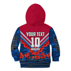 Personalised Western Bulldogs ANZAC Kid Hoodie Military Remembrance Australian Football Mascot Camouflage