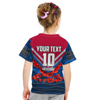 Personalised Western Bulldogs ANZAC Kid T Shirt Military Remembrance Australian Football Mascot Camouflage