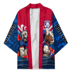 Personalised Western Bulldogs ANZAC Kimono Military Remembrance Australian Football Mascot Camouflage