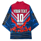 Personalised Western Bulldogs ANZAC Kimono Military Remembrance Australian Football Mascot Camouflage