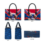 Personalised Western Bulldogs ANZAC Leather Bag Military Remembrance Australian Football Mascot Camouflage