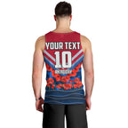 Personalised Western Bulldogs ANZAC Men Tank Top Military Remembrance Australian Football Mascot Camouflage