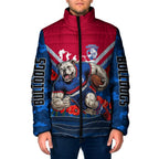 Personalised Western Bulldogs ANZAC Padded Jacket Military Remembrance Australian Football Mascot Camouflage