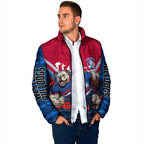 Personalised Western Bulldogs ANZAC Padded Jacket Military Remembrance Australian Football Mascot Camouflage