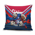 Personalised Western Bulldogs ANZAC Pillow Cover Military Remembrance Australian Football Mascot Camouflage