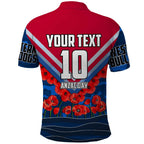 Personalised Western Bulldogs ANZAC Polo Shirt Military Remembrance Australian Football Mascot Camouflage