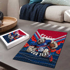 Personalised Western Bulldogs ANZAC Puzzle Military Remembrance Australian Football Mascot Camouflage