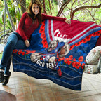 Personalised Western Bulldogs ANZAC Quilt Military Remembrance Australian Football Mascot Camouflage