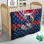 Personalised Western Bulldogs ANZAC Quilt Military Remembrance Australian Football Mascot Camouflage