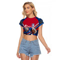 Personalised Western Bulldogs ANZAC Raglan Cropped T Shirt Military Remembrance Australian Football Mascot Camouflage
