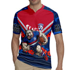 Personalised Western Bulldogs ANZAC Rugby Jersey Military Remembrance Australian Football Mascot Camouflage