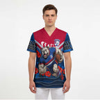 Personalised Western Bulldogs ANZAC Scrub Top Military Remembrance Australian Football Mascot Camouflage